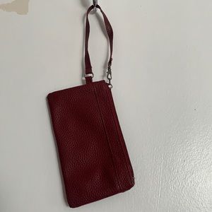 Small red handbag